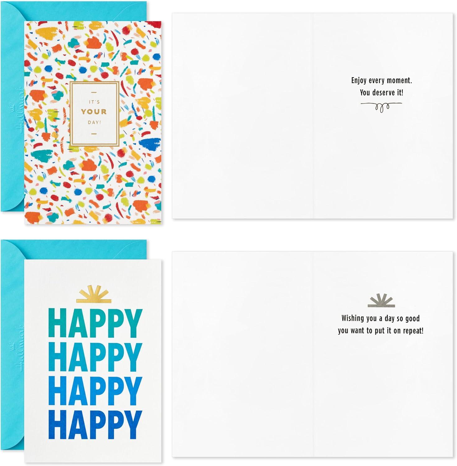 imagePentel EnerGel Pearl RTX Retractable Liquid Gel Pens Pack of 4 and Hallmark Birthday Cards Assortment 36 Count with Envelopes
