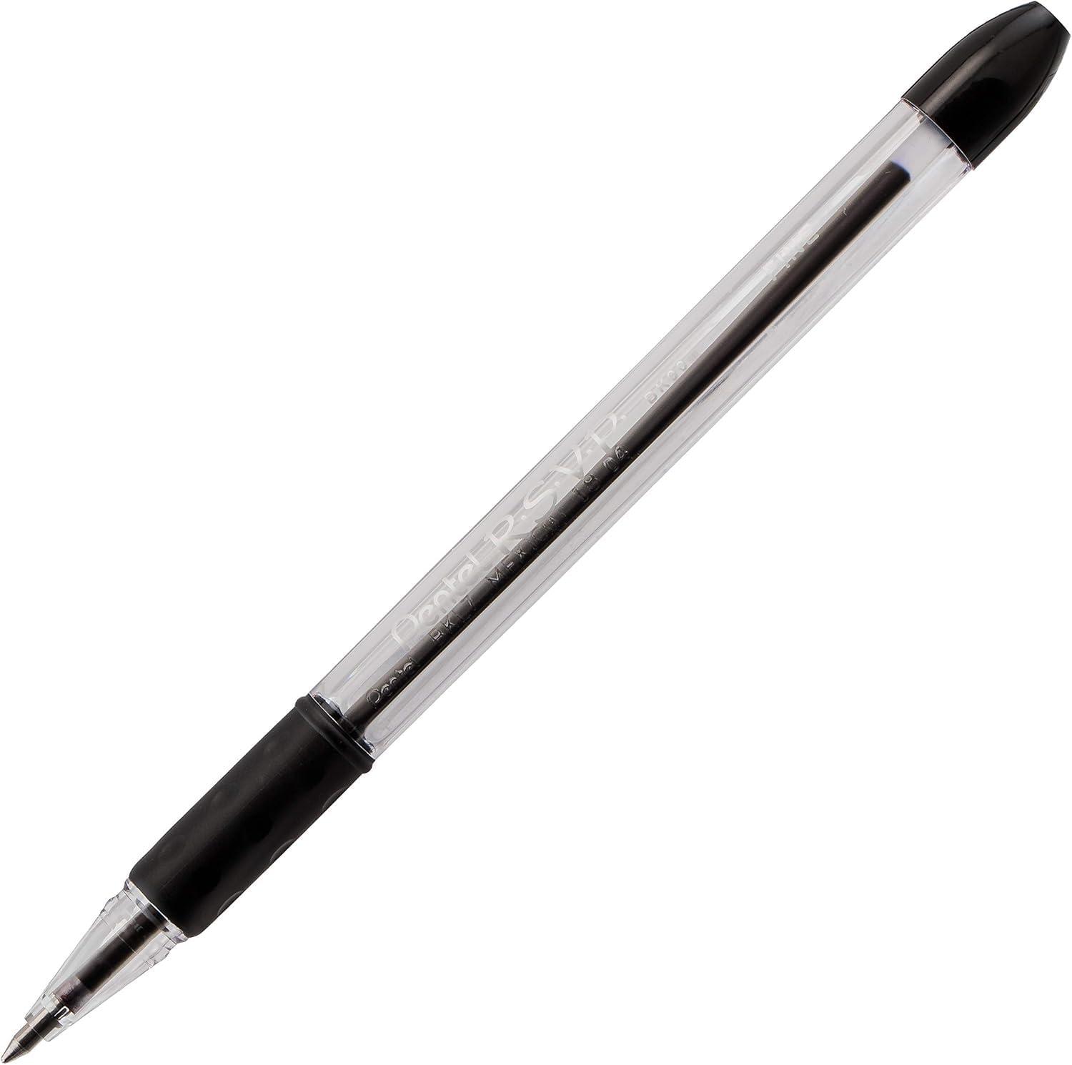 imagePentel RSVP Ballpoint Pens Pack of 12 and Hallmark Bulk Kraft Thank You Notes 100 Count with Envelopes for Weddings Bridal Showers Engagements Any Occasion