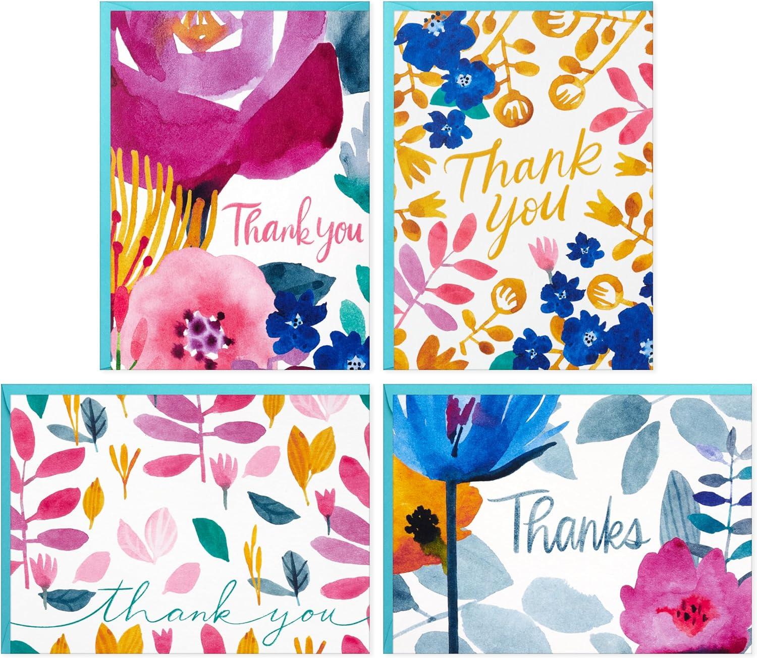 imagePentel RSVP Ballpoint Pens Pack of 8 and Hallmark Thank You Notes Watercolor Florals 48 Count with Envelopes for Bridal Showers Birthdays Graduation Any Occasion