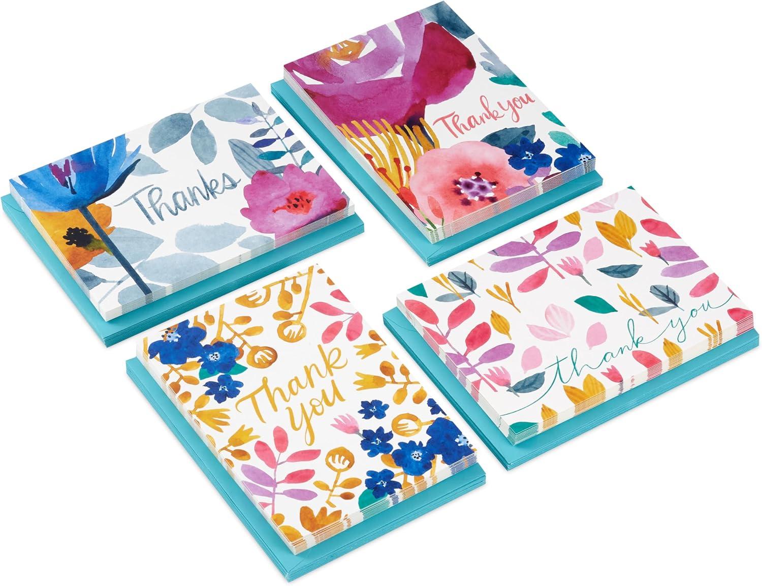 imagePentel RSVP Ballpoint Pens Pack of 8 and Hallmark Thank You Notes Watercolor Florals 48 Count with Envelopes for Bridal Showers Birthdays Graduation Any Occasion