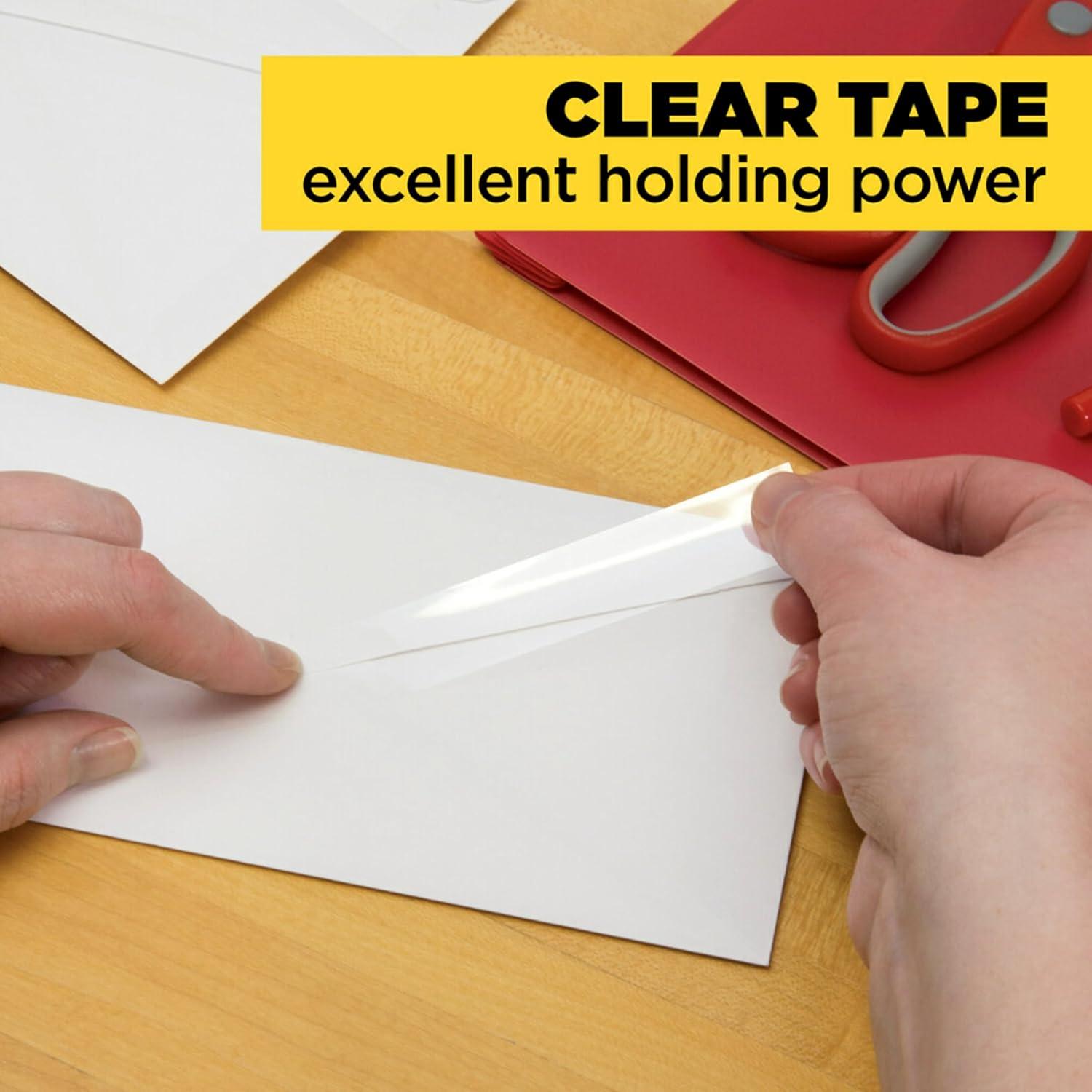imageScotch Transparent Tape Versatile Clear Tape Engineered for Office and Home Use 34 x 850 Inches 4 Dispensered RollsTape