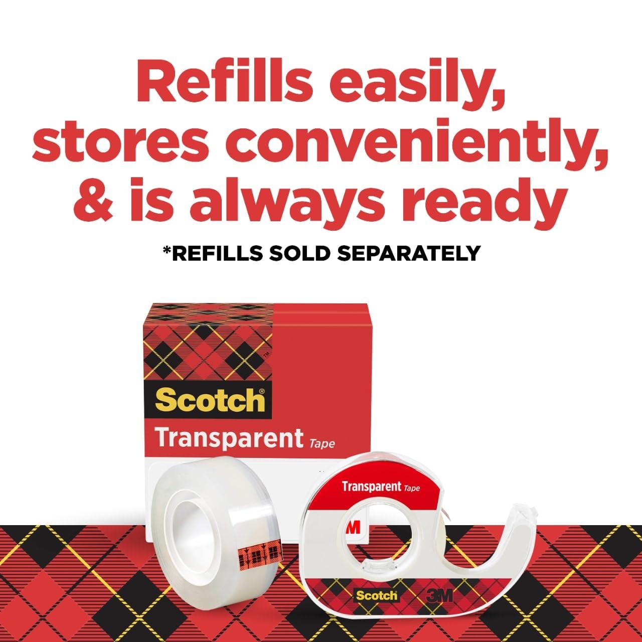 imageScotch Transparent Tape Versatile Clear Tape Engineered for Office and Home Use 34 x 850 Inches 4 Dispensered RollsTape
