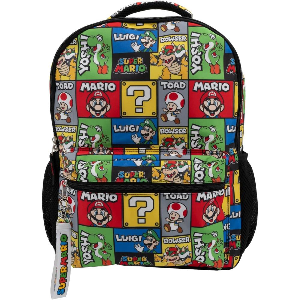 imageAI ACCESSORY INNOVATIONS Rainbow Brite Backpack for Girls 16 x 12 x 5 inch School Bag with Laptop PocketSuper Mario
