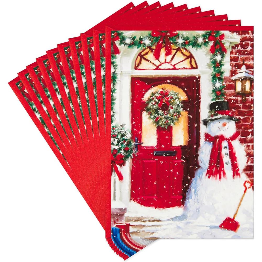 imageDaySpring Religious Christmas Cards God Bless You 6 Cards with EnvelopesRed   White   Green