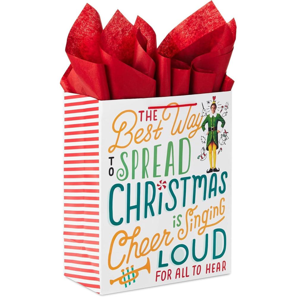 imageHallmark 13quot Large National Lampoons Christmas Vacation Gift Bag with Tissue Paper quotFun OldFashioned Griswold Family Christmasquot for Kids Dads Grandparents FriendsElf