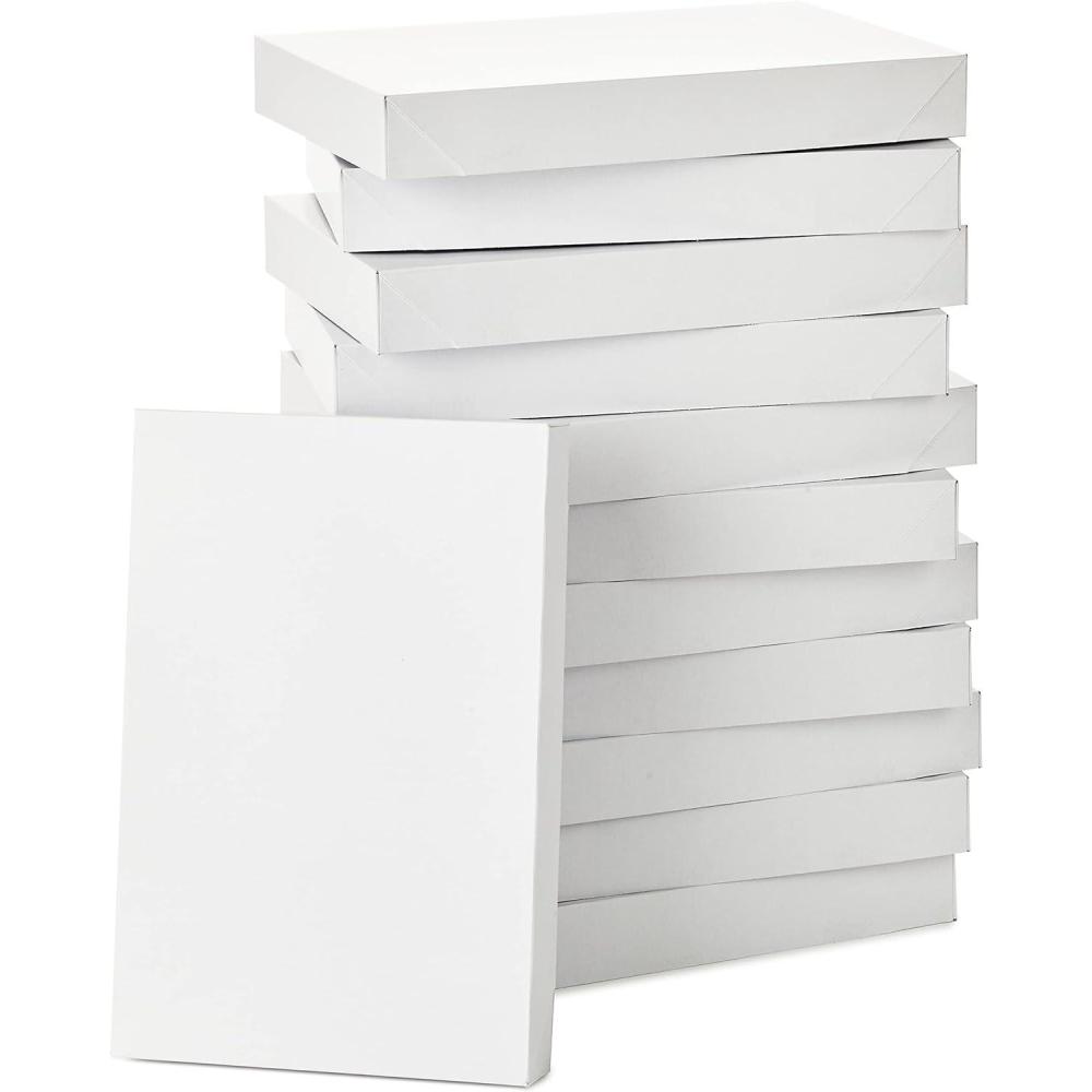 imageHallmark 14quot Medium Gift Boxes with Lids 12 White Shirt Boxes for Christmas Birthdays Holidays2 Count Pack of 1
