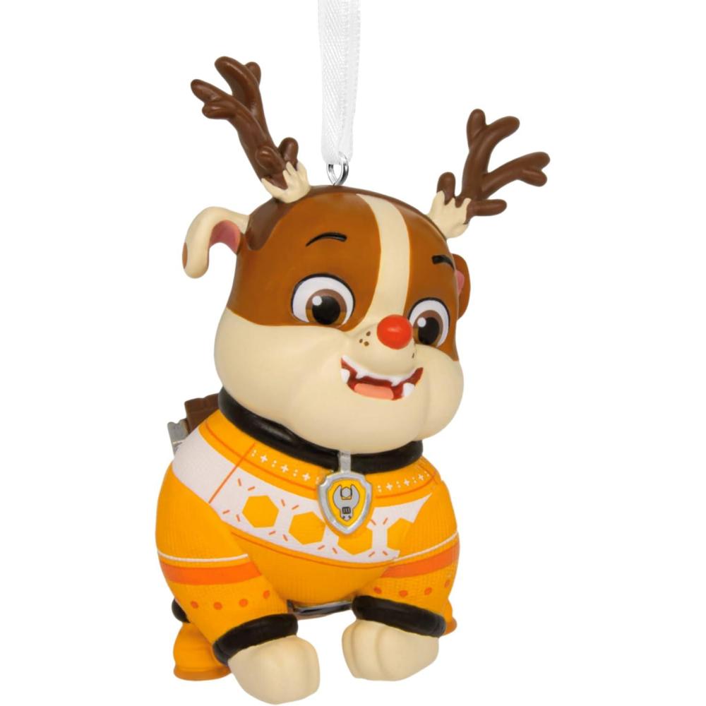 imageHallmark A Paw Patrol Christmas Holiday Rubble Christmas Ornament Gifts for Kids
