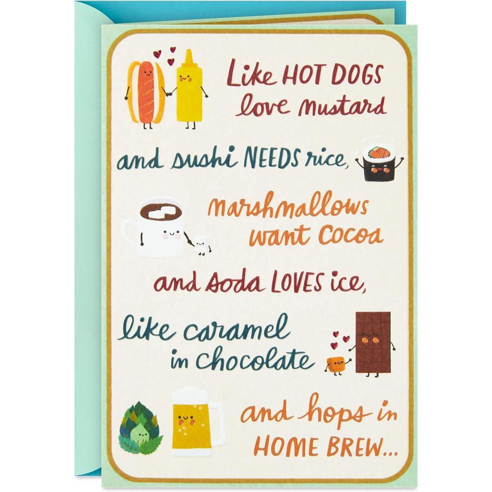 imageHallmark Anniversary Card for Husband Wife Boyfriend Girlfriend Toast to YouCream