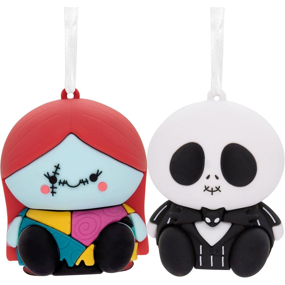 imageHallmark Better Together Disney Mickey and Minnie Magnetic Christmas Ornaments Set of 2Jack  Sally