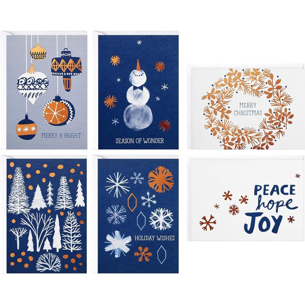 imageHallmark Boxed Christmas Cards Assortment Peace Hope Joy 48 Cards with Envelopes 1XPX5176Peace Hope Joy