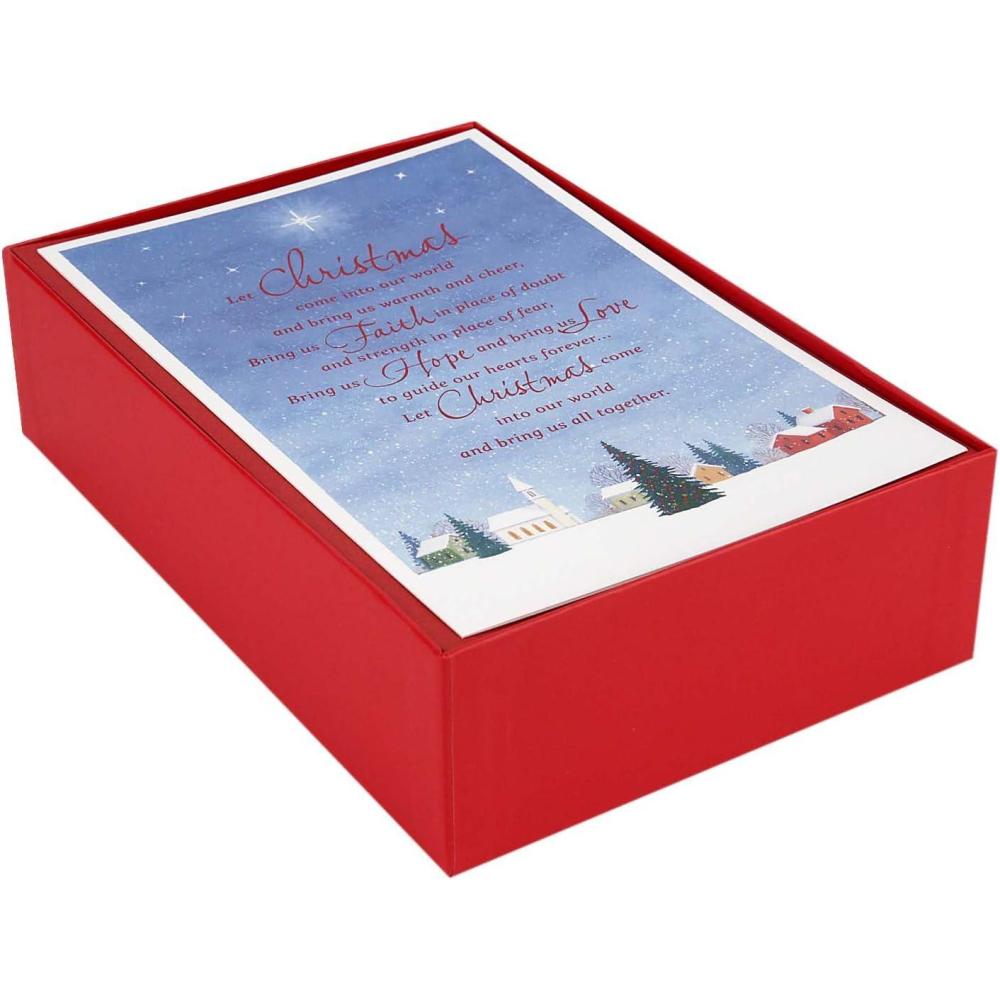 imageHallmark Boxed Christmas Cards Church Blessings 40 Cards and 40 Envelopes 1XPX1972Church Blessings