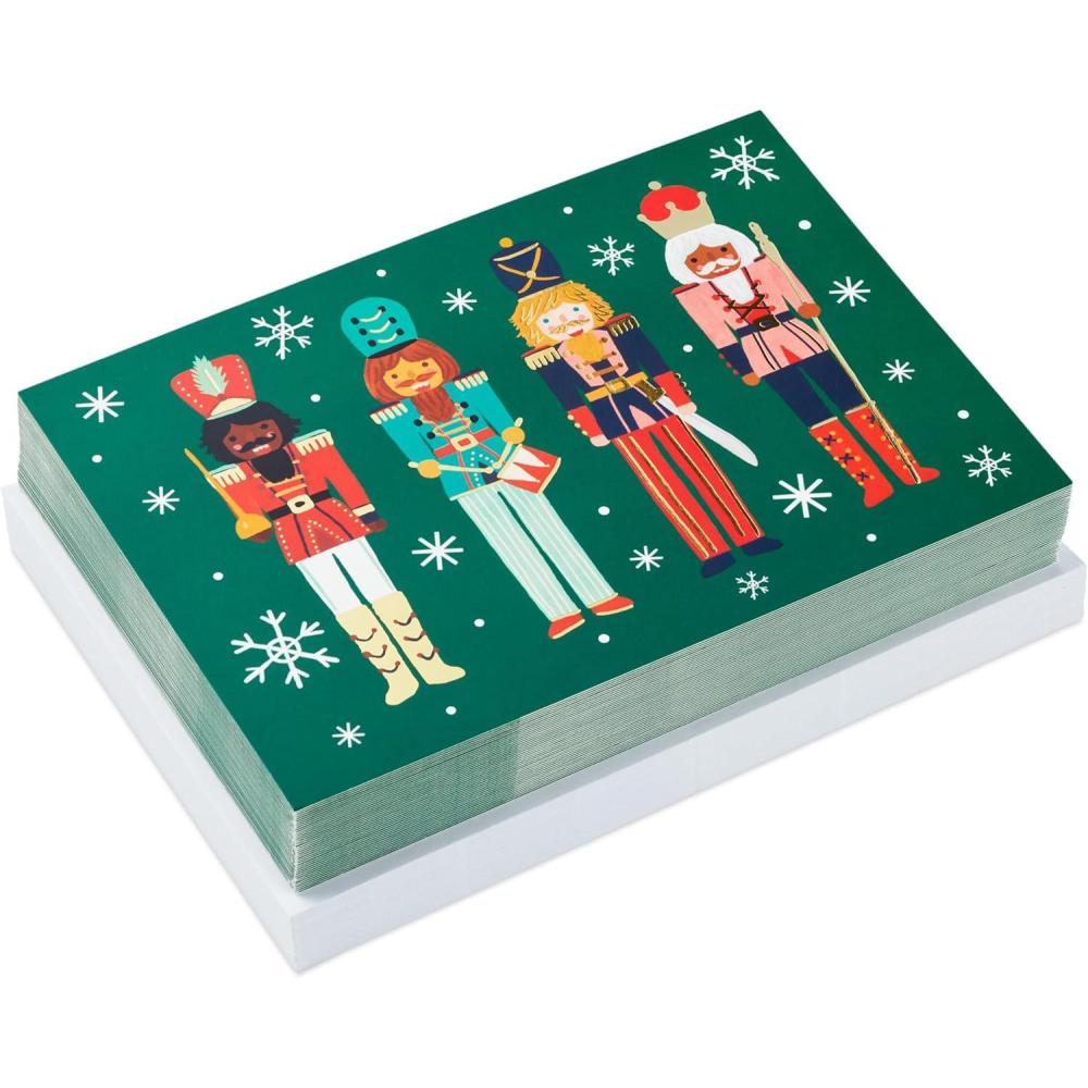 imageHallmark Boxed Christmas Cards Four Nutcrackers 40 Cards and 40 Envelopes