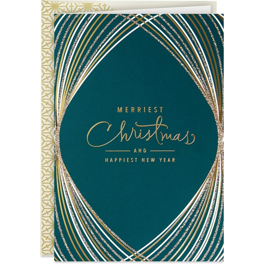 imageHallmark Boxed Christmas Cards Snowman and Cardinal 16 Cards and 17 Envelopes 1XPX5437Modern Elegant Christmas Holiday Cards