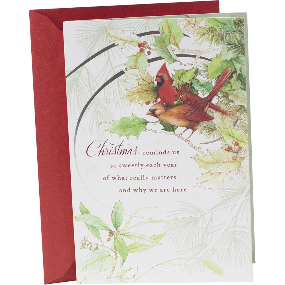 imageHallmark Christmas Card Thinking of You SnowflakesThinking of You Cardinals