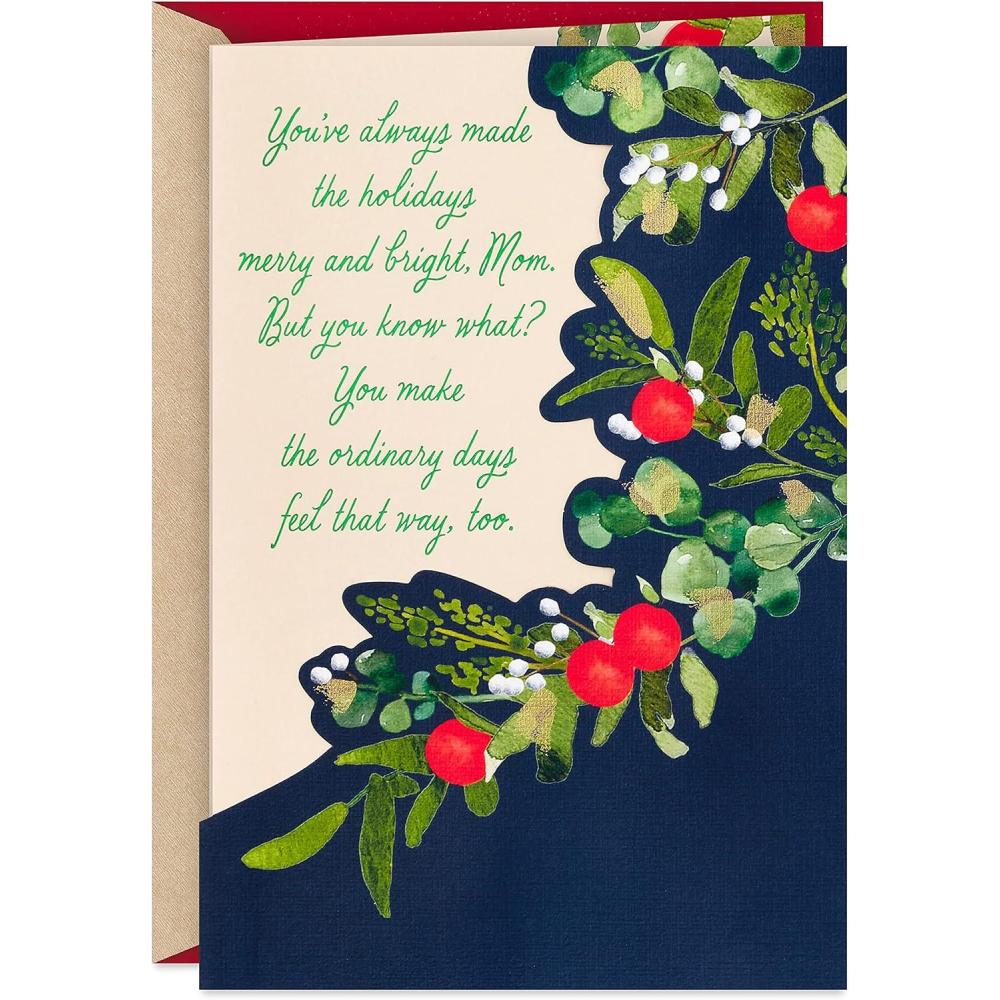 imageHallmark Christmas Card for Mom Merry and BrightMerry and Bright