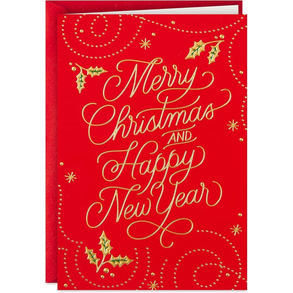 imageHallmark Christmas Cards Red Merry Christmas 16 Cards and 17 EnvelopesRed Merry Christmas Cards