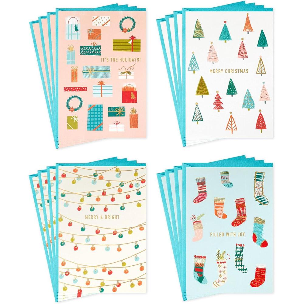 imageHallmark Christmas Gift Card Holders or Money Holders Assortment Colorful Holidays 36 Cards with EnvelopesHoliday Icons  Card Assortment