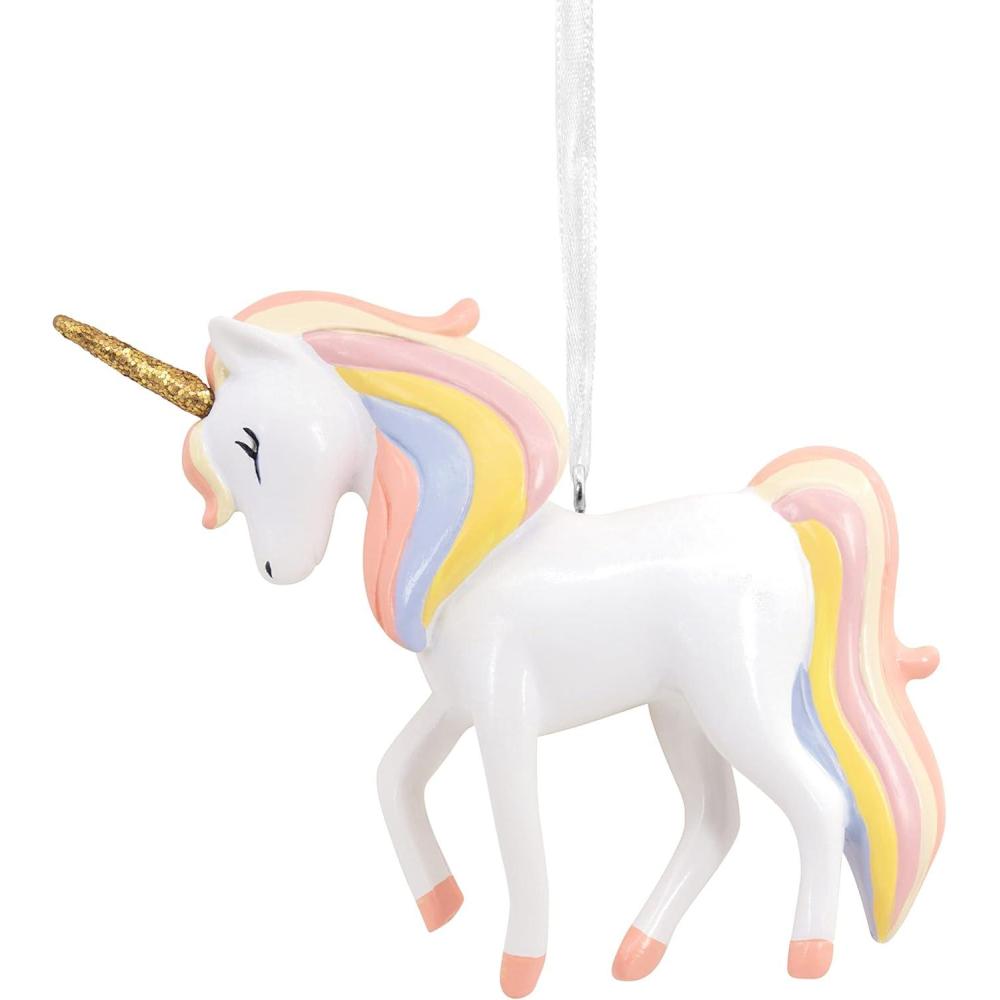 imageHallmark Crayola Unicorn Resin Christmas OrnamentUnicorn with Striped Mane
