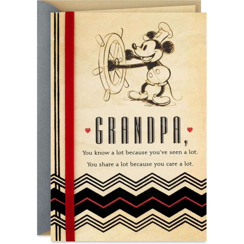 imageHallmark Disney Birthday Card for Grandpa Vintage Mickey Mouse