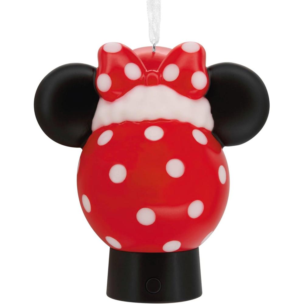 imageHallmark Disney Mickey Mouse Icon with Santa Hat Christmas Ornament with LightMinnie Mouse