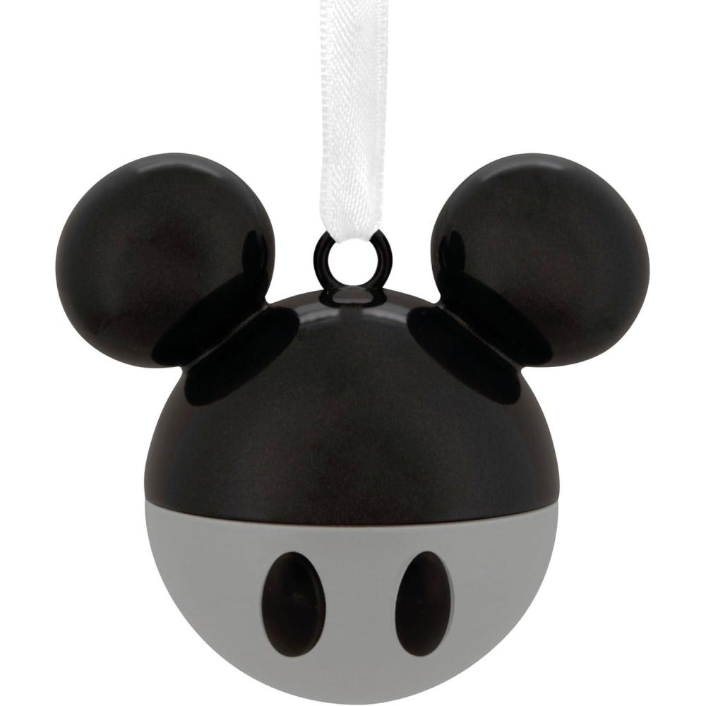 imageHallmark Disney Mickey Mouse on Snow Tube Christmas OrnamentMickey Black  Gray