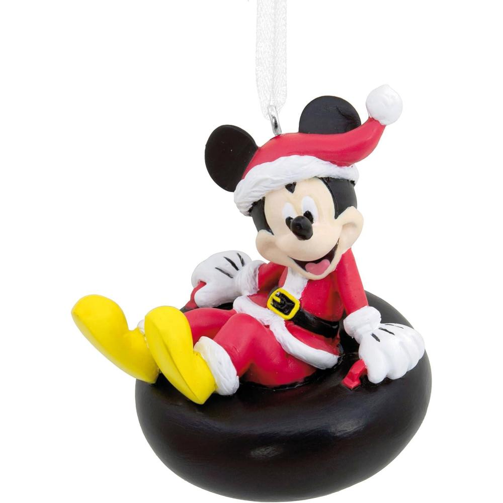 imageHallmark Disney Mickey Mouse on Snow Tube Christmas OrnamentMickey on Snow Tube