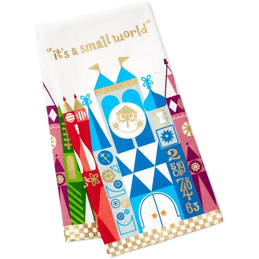 imageHallmark Disney Tea Towel 18quot x 26quot Its a Small World Gift for Christmas Birthdays Mothers Day