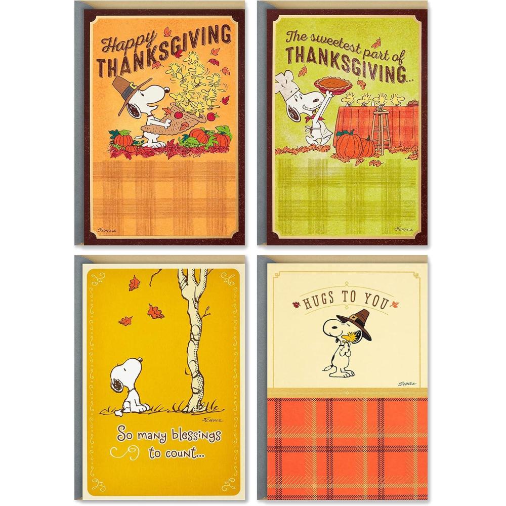 imageHallmark Disney Tim Burtons The Nightmare Before Christmas 4 Cards with Envelopes This is HalloweenSnoopy Assortment  4 Thanksgiving Cards