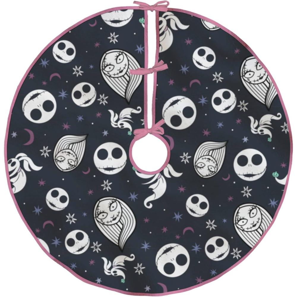 imageHallmark Disney Tim Burtons The Nightmare Before Christmas 48quot Christmas Tree Skirt Fabric Gifts for Disney Fans