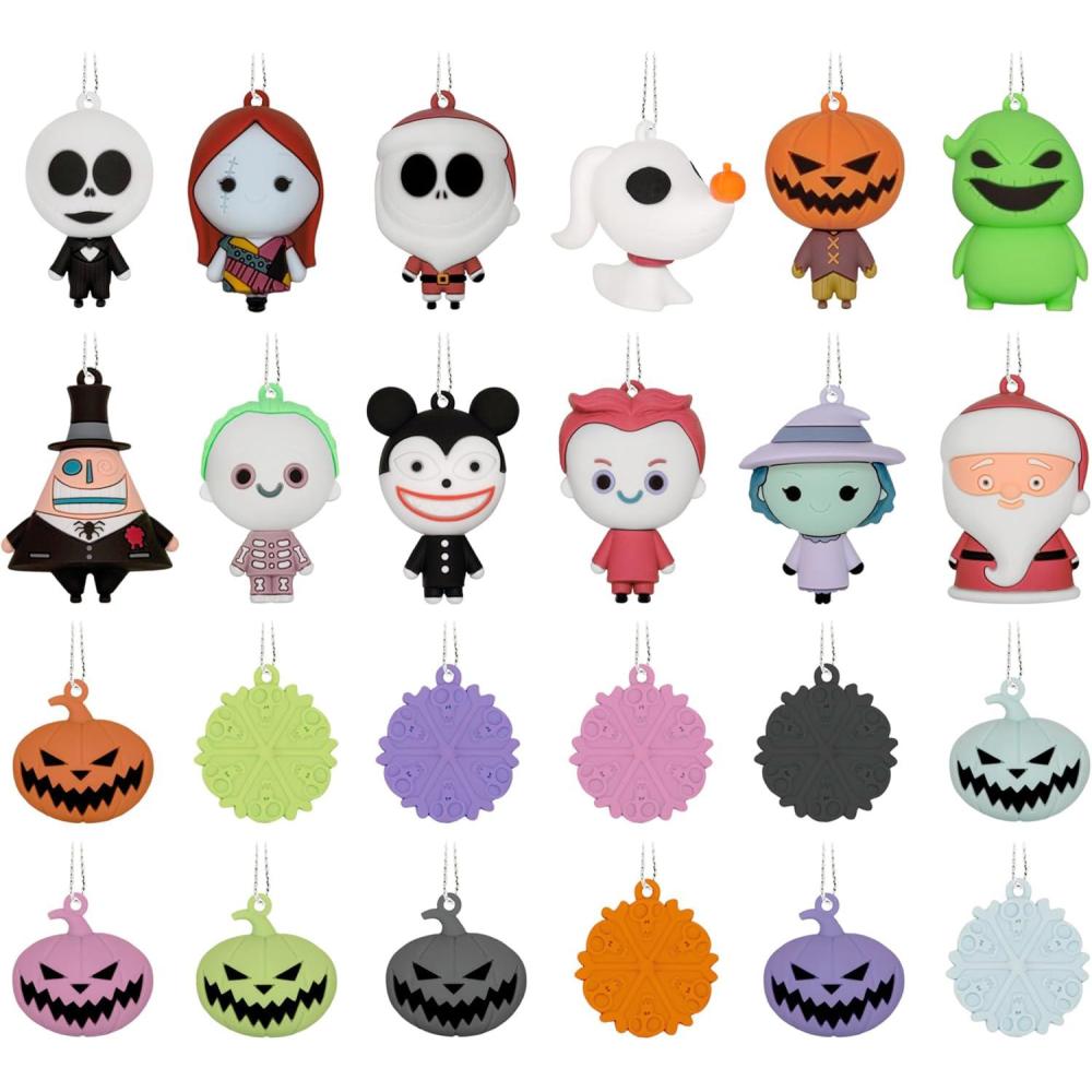 imageHallmark Disney Tim Burtons The Nightmare Before Christmas Countdown Calendar Box with 24 Mini Ornaments Gifts for Disney Fans