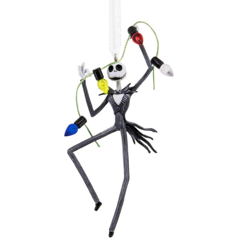 imageHallmark Disney Tim Burtons The Nightmare Before Christmas Jack Skellington with Lights Christmas Ornament Gifts for Disney Fans
