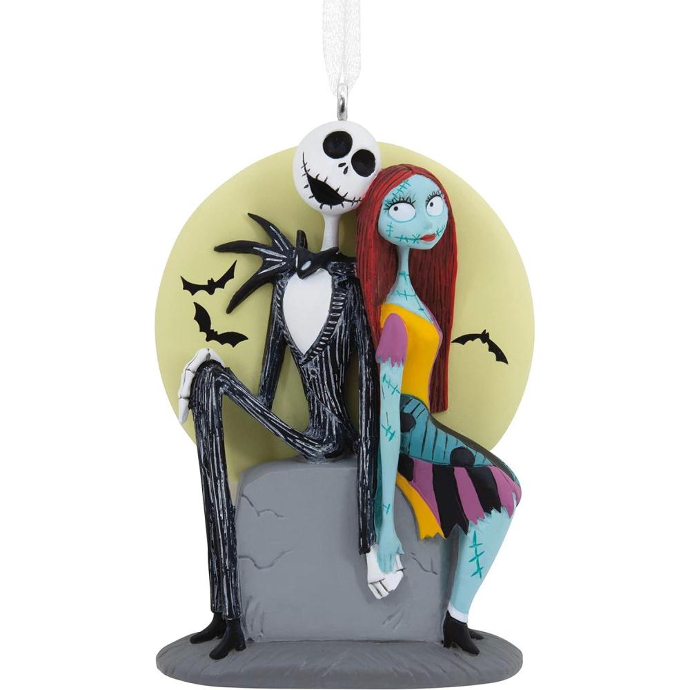 imageHallmark Disney Tim Burtons The Nightmare Before Christmas Jack and Sally on Tombstone Christmas Ornament 0003HCM0845Jack  Sally