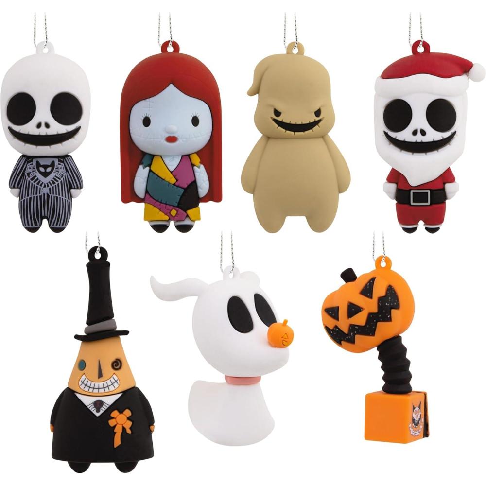 imageHallmark Disney Tim Burtons The Nightmare Before Christmas Tin Ball Christmas Ornaments Set of 12Mystery Set of 2
