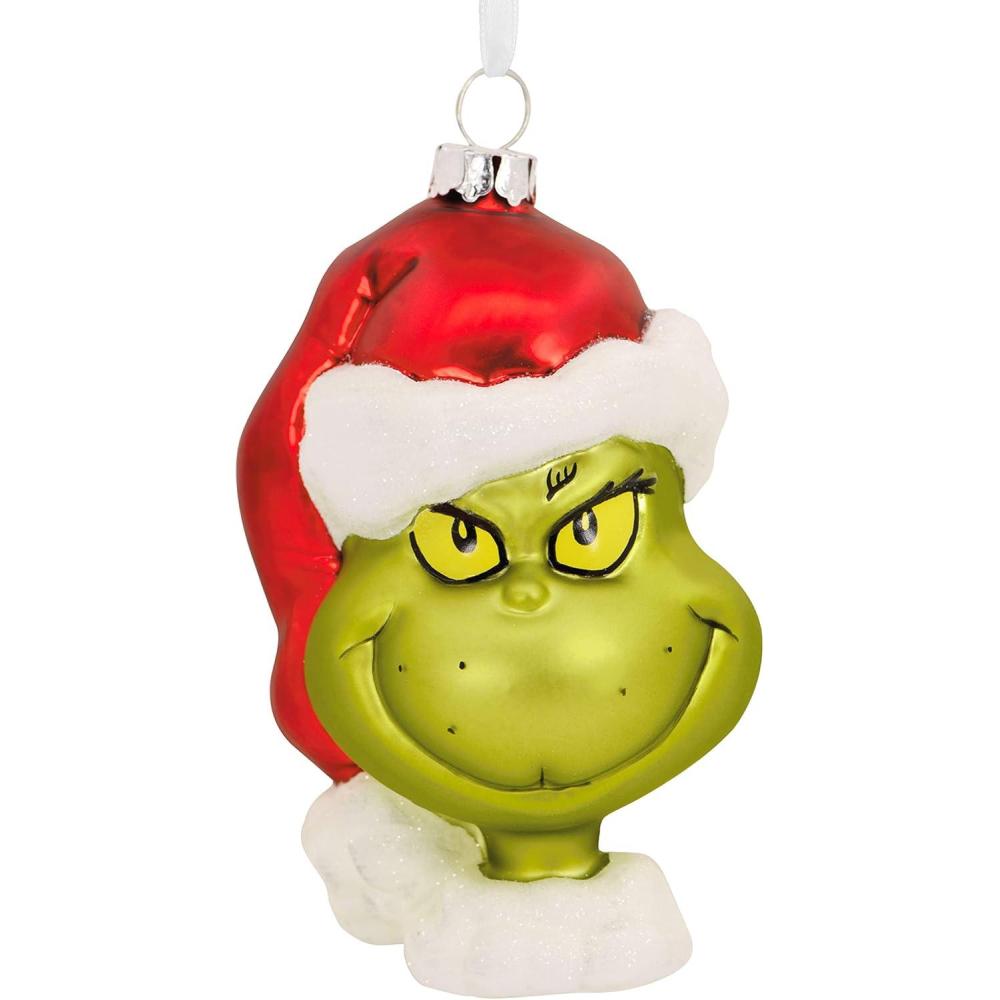 imageHallmark Dr Seuss How The Grinch Stole Christmas Max in Wreath Blown Glass Christmas Ornament 0003HCM1055Grinch
