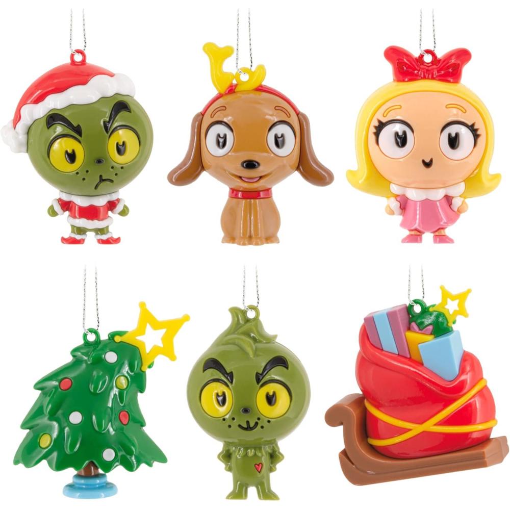 imageHallmark Dr Seusss How The Grinch Stole Christmas Series 1 Mystery Christmas Ornaments Shatterproof Set of 2 Gifts for Dr Seuss Fans