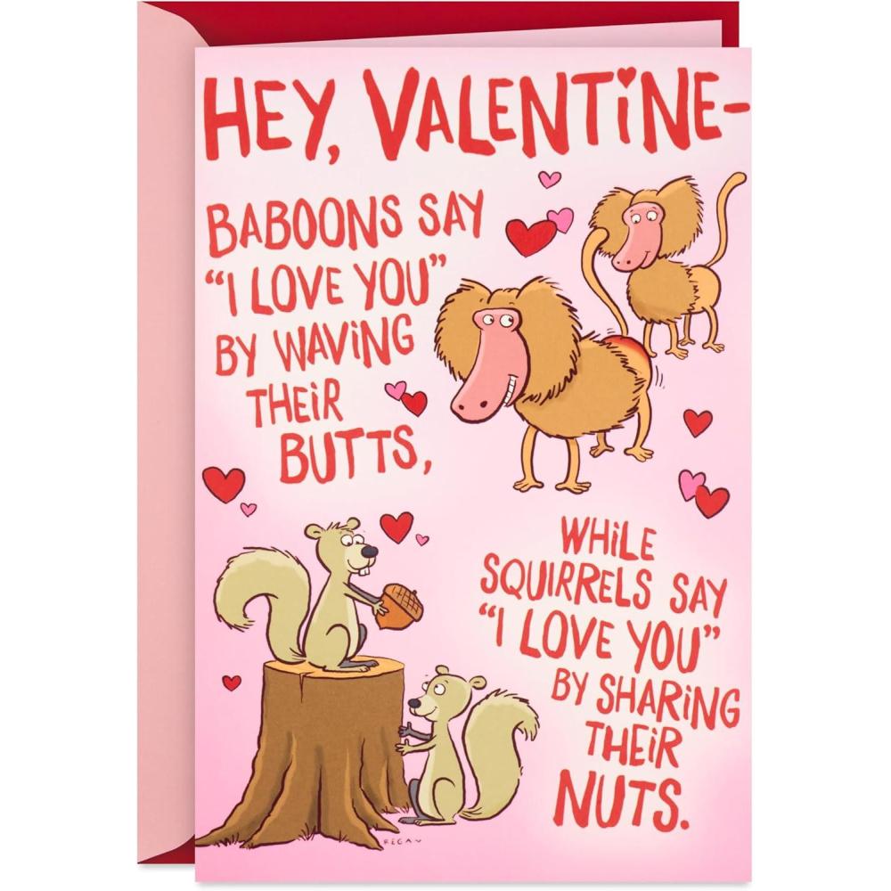 imageHallmark Funny Romantic Valentines Day Card Animal Love for Husband Wife Boyfriend GirlfriendAnimal Love