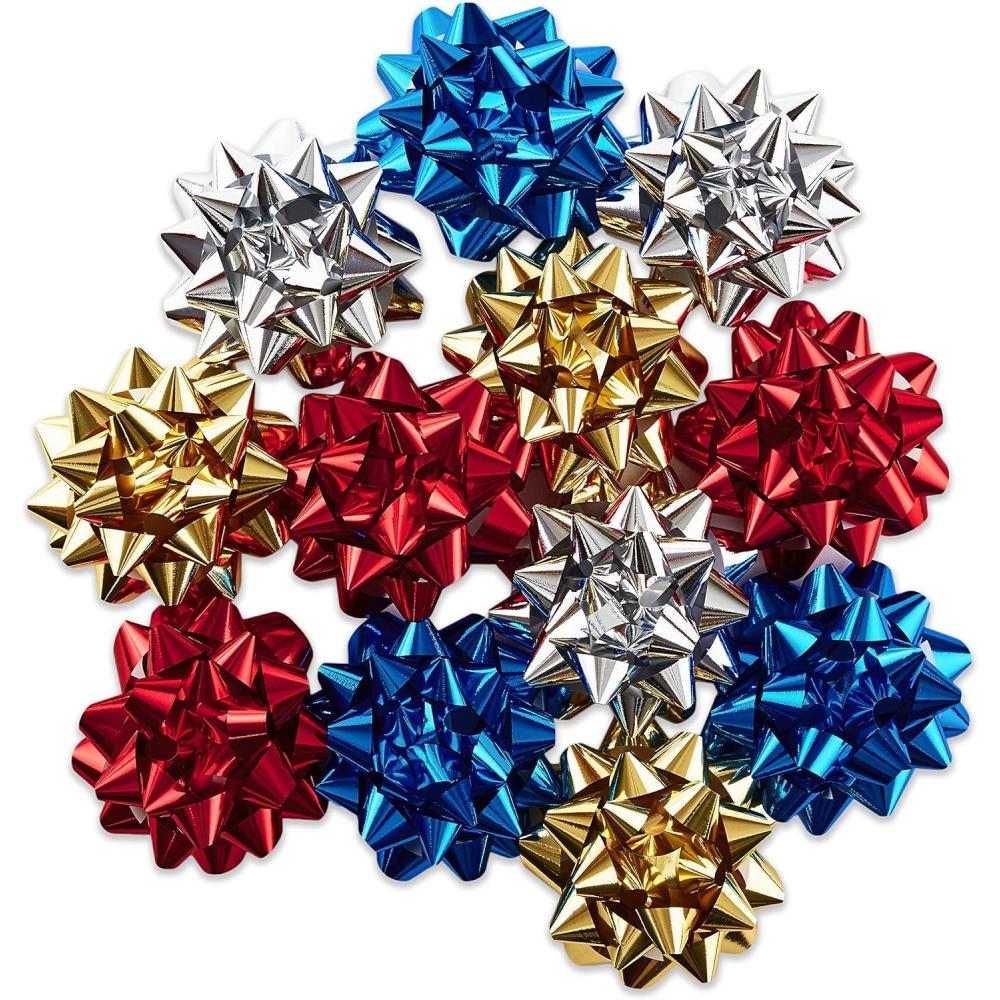 imageHallmark Gift Bow Assortment 12 Count Gold Silver Bronze White for Birthdays Mothers Day Weddings Bridal Showers Any OccasionBright Metallic  12 Count