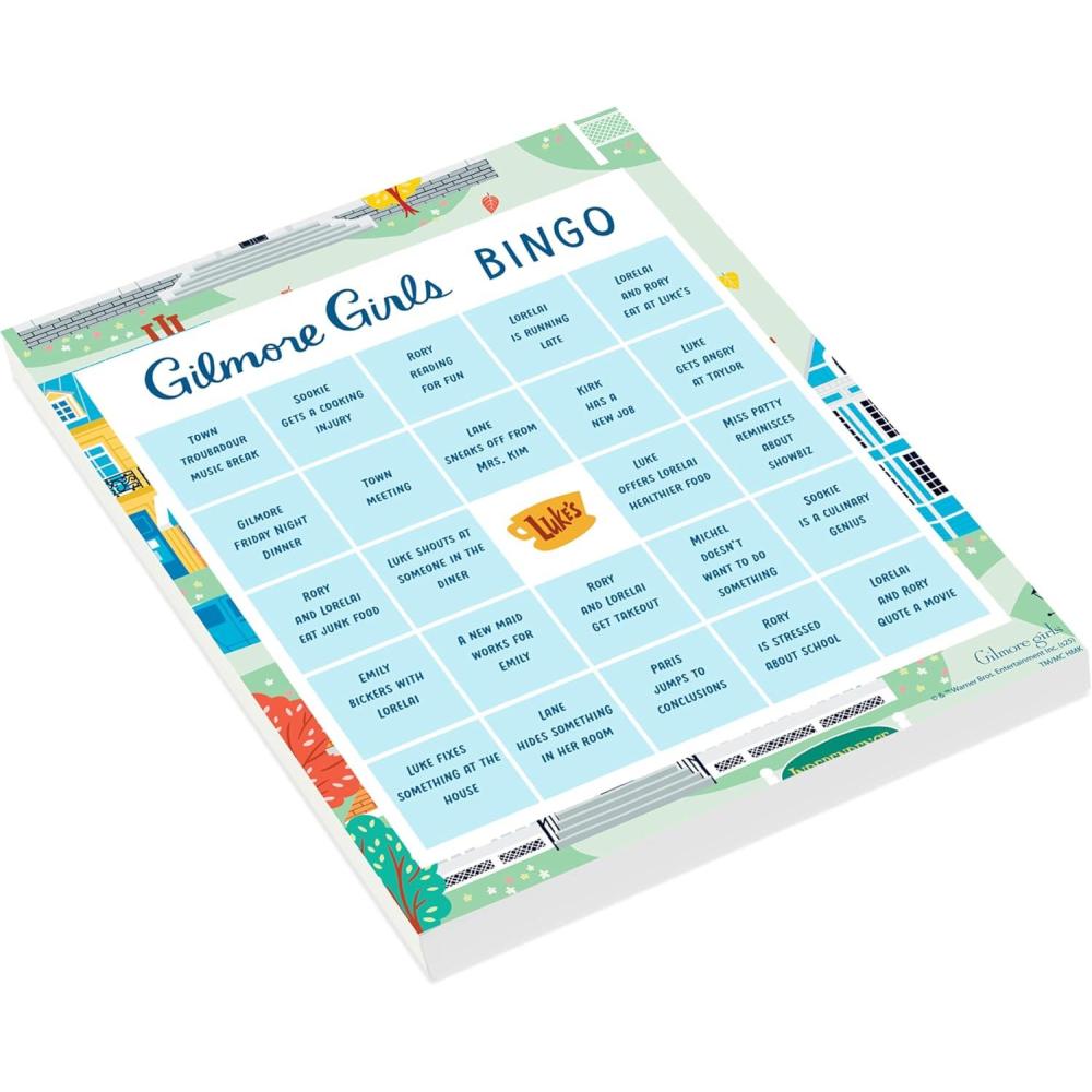 imageHallmark Gilmore Girls Bingo Game Pad 6 Designs 102 Sheets Mom Gift for Mothers Day