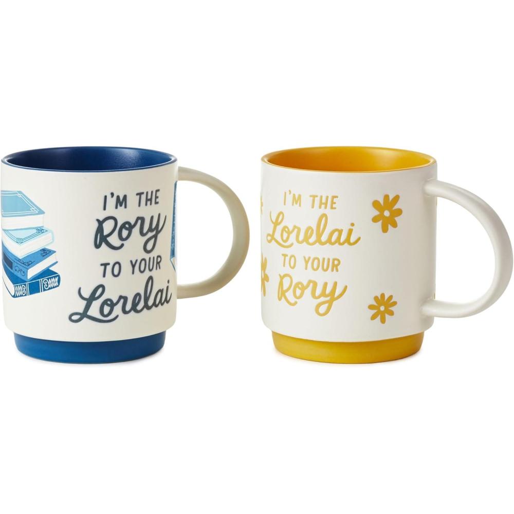 imageHallmark Gilmore Girls Mug Set Lorelai and Rory Set of 2 Stacking Mugs Mom Gift for Mothers DayGilmore Girls Mugs