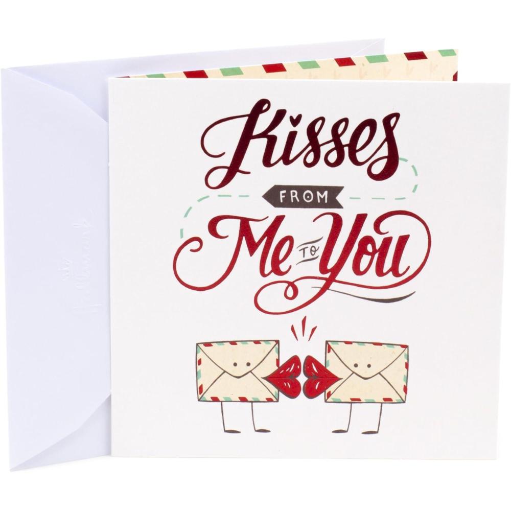 imageHallmark Good Mail Pack of 2 Love Cards Smores 1 Valentines Day Card 1 Romantic Card for Any OccasionKissing  1 Card with Envelope