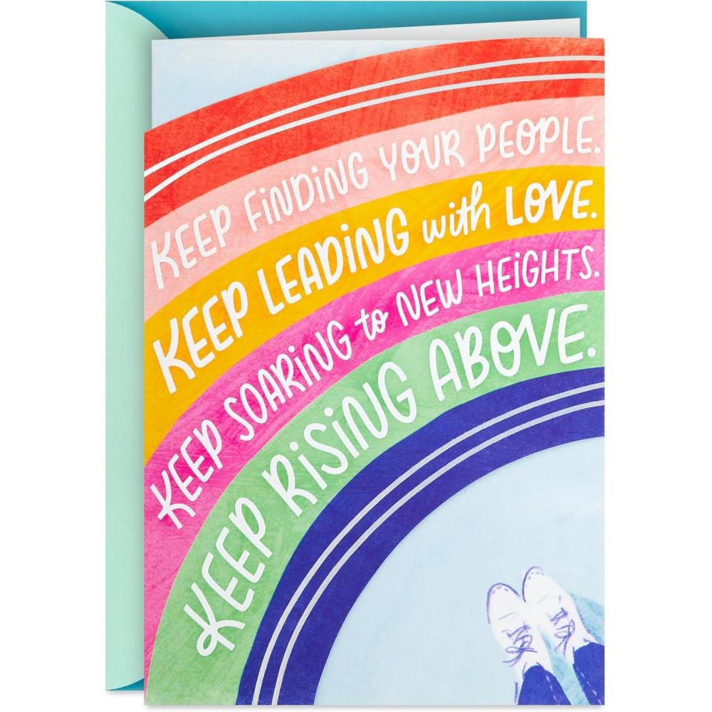 imageHallmark Graduation Card Encouragement Card Friendship Card Thinking of You Card Keep Rising AboveRainbow