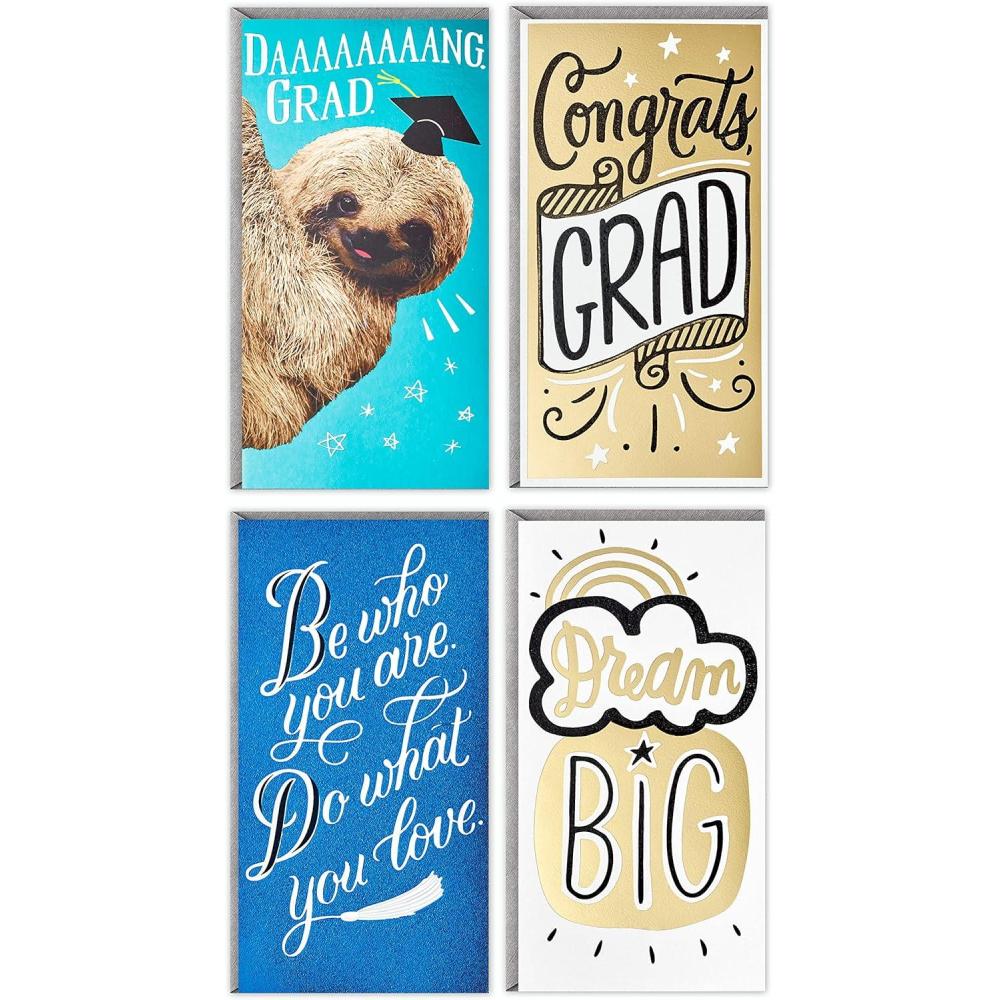imageHallmark Graduation Money Holder or Gift Card Holder Cards Assortment Dream Big 4 Cards with EnvelopesDream Big  4 Cards with Envelopes