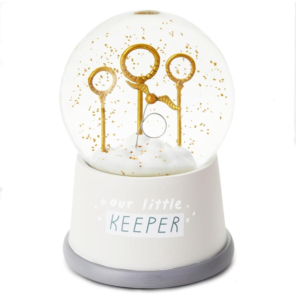 imageHallmark Harry Potter Musical Snow Globe Quidditch Our Little Keeper for Baby Showers Nursery Decorations