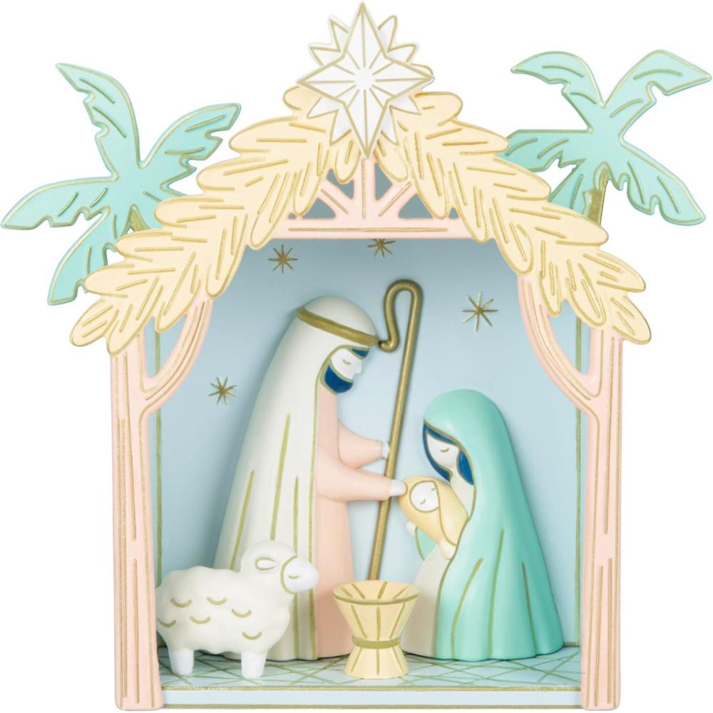 imageHallmark Keepsake Christmas Ornament 2023 A Child is Born Nativity Papercraft Religious GiftFor Unto You