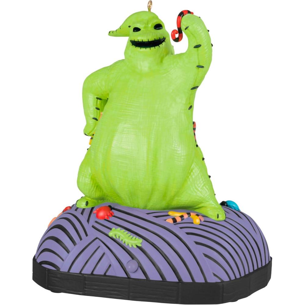 imageHallmark Keepsake Christmas Ornament 2024 Disney Tim Burtons The Nightmare Before Christmas Oogie Boogie With Sound and Motion Gifts for Disney FansOogie Boogie