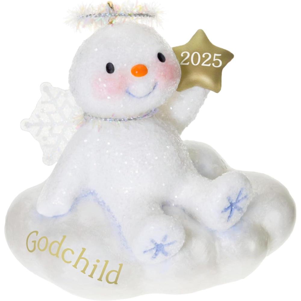 imageHallmark Keepsake Christmas Ornament 2024 Godchild Bunny 2024 Porcelain Family Gifts2025 Godchild Snow Angel