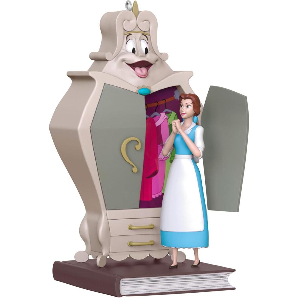 imageHallmark Keepsake Christmas Ornament 2025 Disney Beauty and The Beast Belle with The Wardrobe Gifts for Disney FansBelle with the Wardrobe