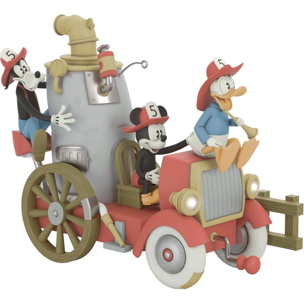 imageHallmark Keepsake Christmas Ornament 2025 Disney Mickey and Friends Firefighting Friends 2025 with Light Sound and Motion Gifts for Disney FansFirefighting Friends