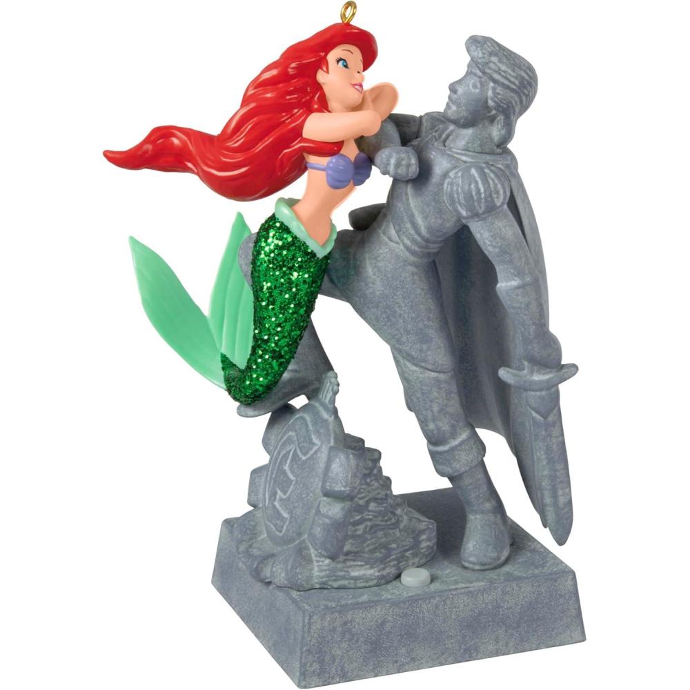imageHallmark Keepsake Christmas Ornament 2025 Disney The Little Mermaid Ariel and The Prince with Sound Gifts for Disney FansAriel and the Prince