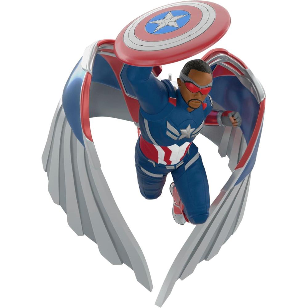 imageHallmark Keepsake Christmas Ornament 2025 Marvel Studios Captain America Brave New World Gifts for Marvel FansCaptain America